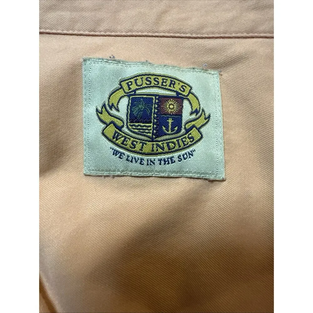 Pusser's Men L - 2 West Indies Camp Shirts Silk Cotton Moisture wicking cool